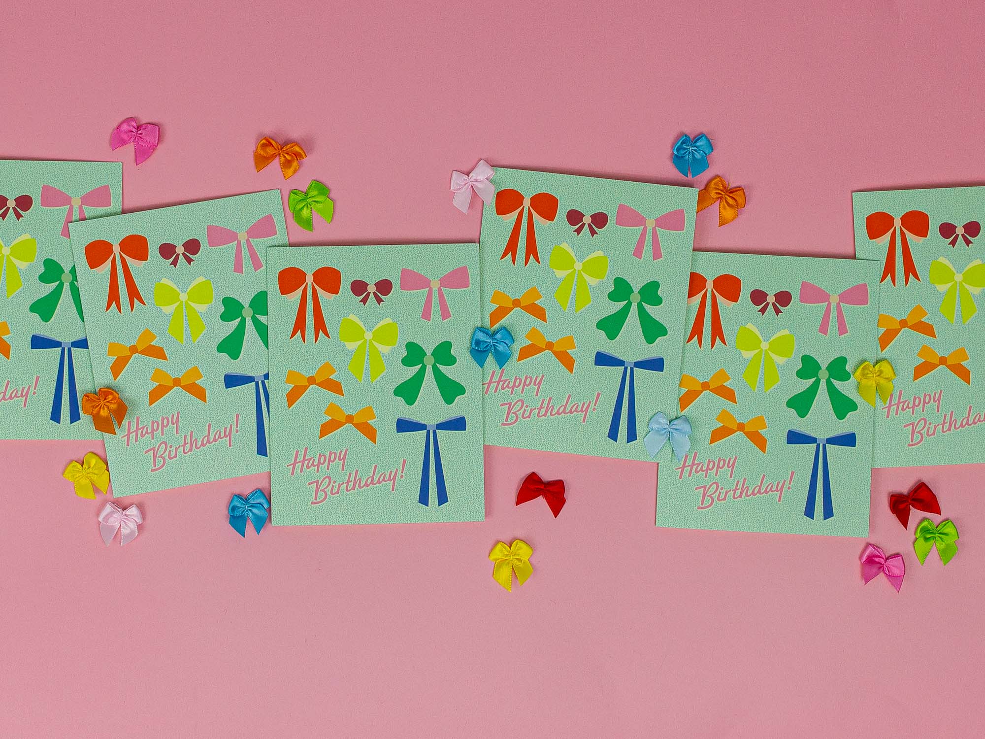 Birthday Bows • Colorful Bows Birthday Card
