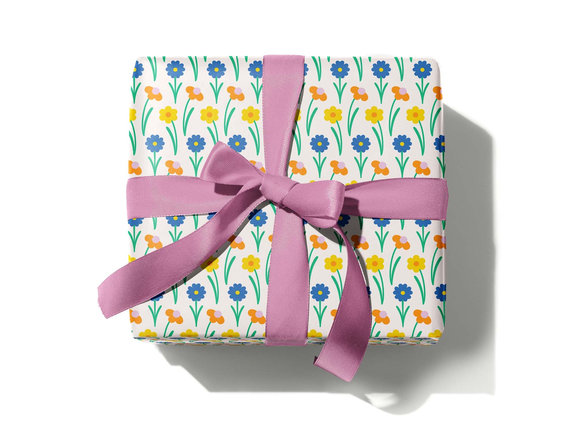 Fall Fling Retro Floral Wrapping Paper