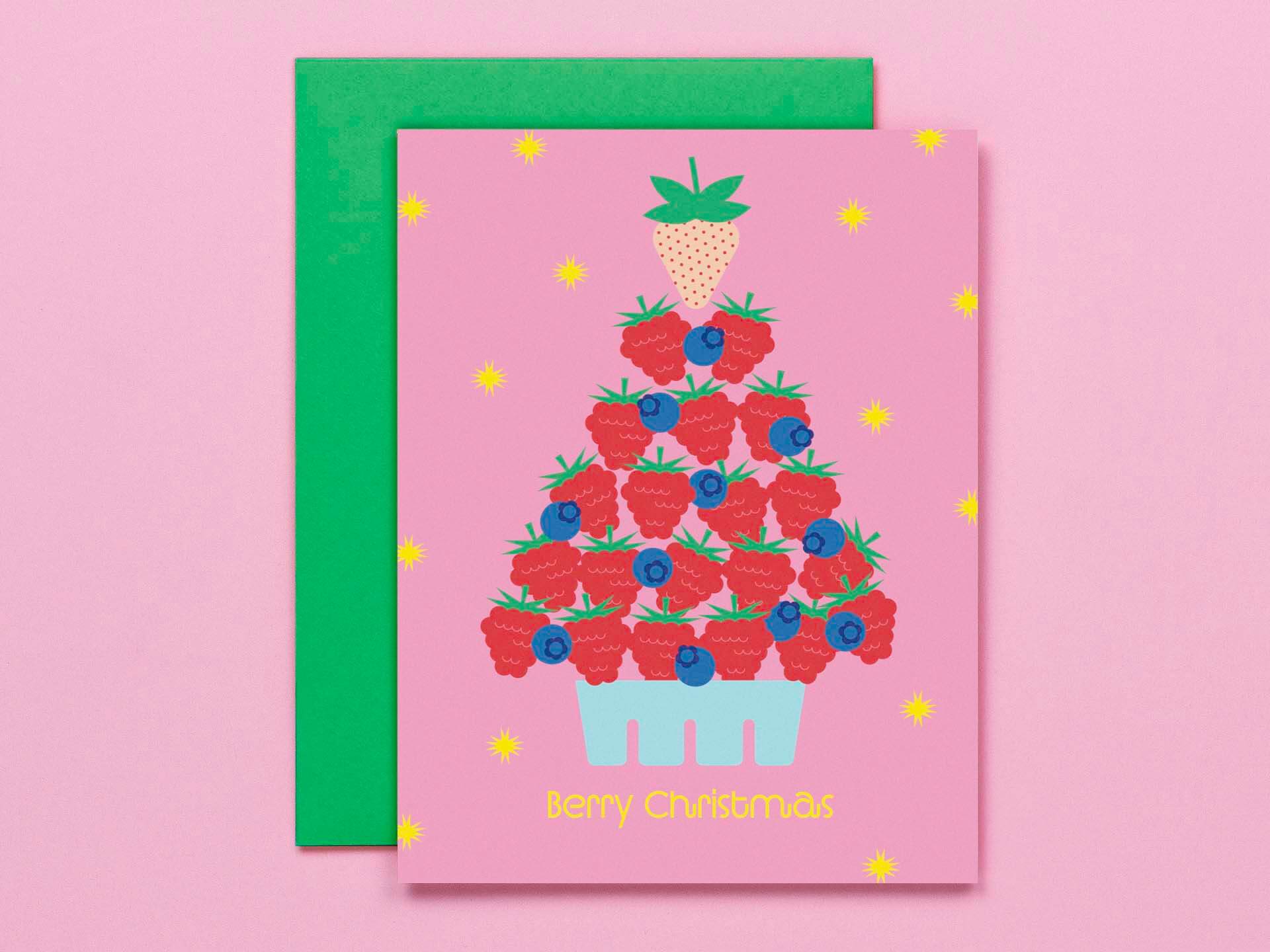 Berry Christmas • Raspberries Holiday Card
