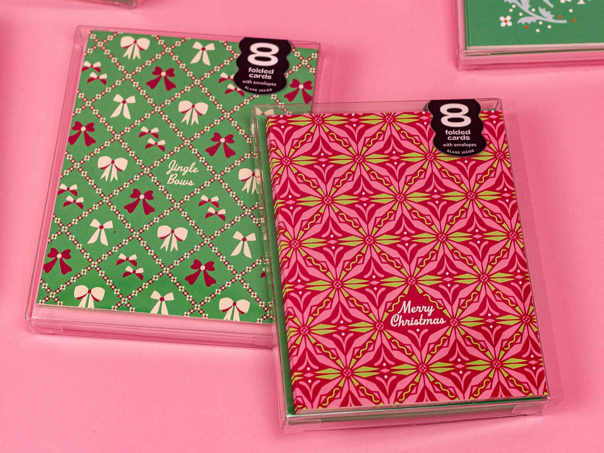 Jingle Bows • Harlequin Bows Pattern Holiday Card