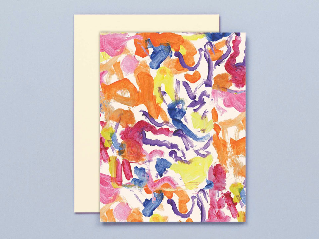 Lil Darlin' Artsy Day Abstract Painted Blank Card