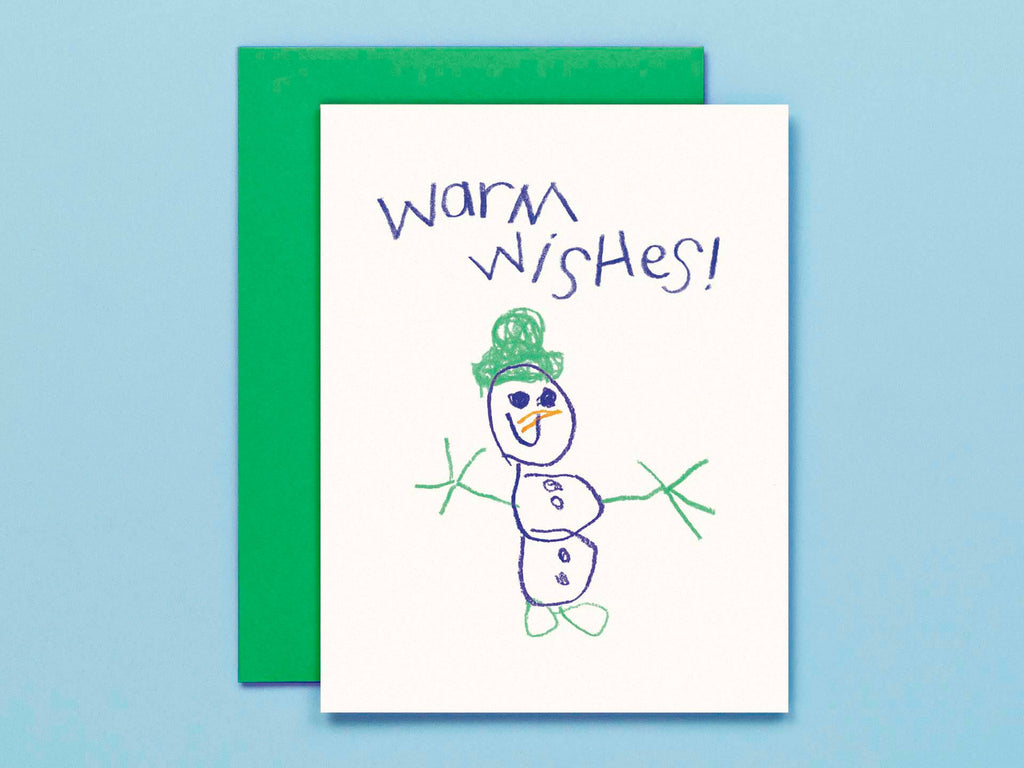 Lil Darlin' Snowman Hugs and Warm Wishes Holiday Card