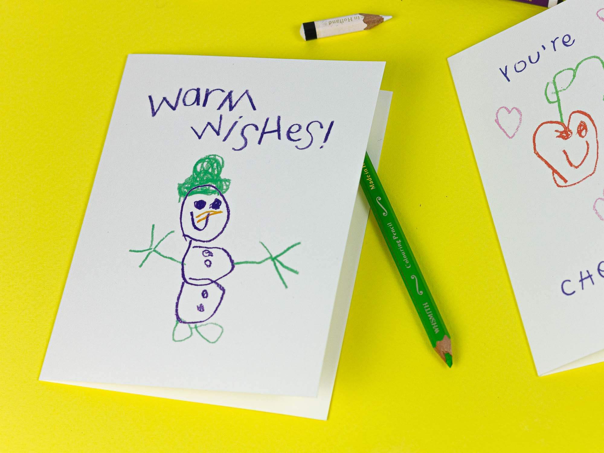 Lil Darlin' Snowman Hugs and Warm Wishes Holiday Card