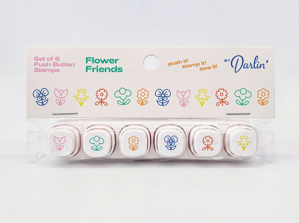 Flower Friends Push Button Stamps