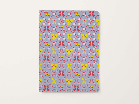 The Bow Show 6x8 Retro Coquette Bows Softcover Lined Notebook