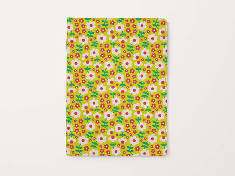 Magnolia Sunset 6x8 Retro Floral Softcover Blank Notebook