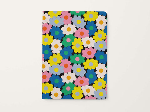 Romancing the Fleur 6x8 Retro Floral Softcover Blank Notebook