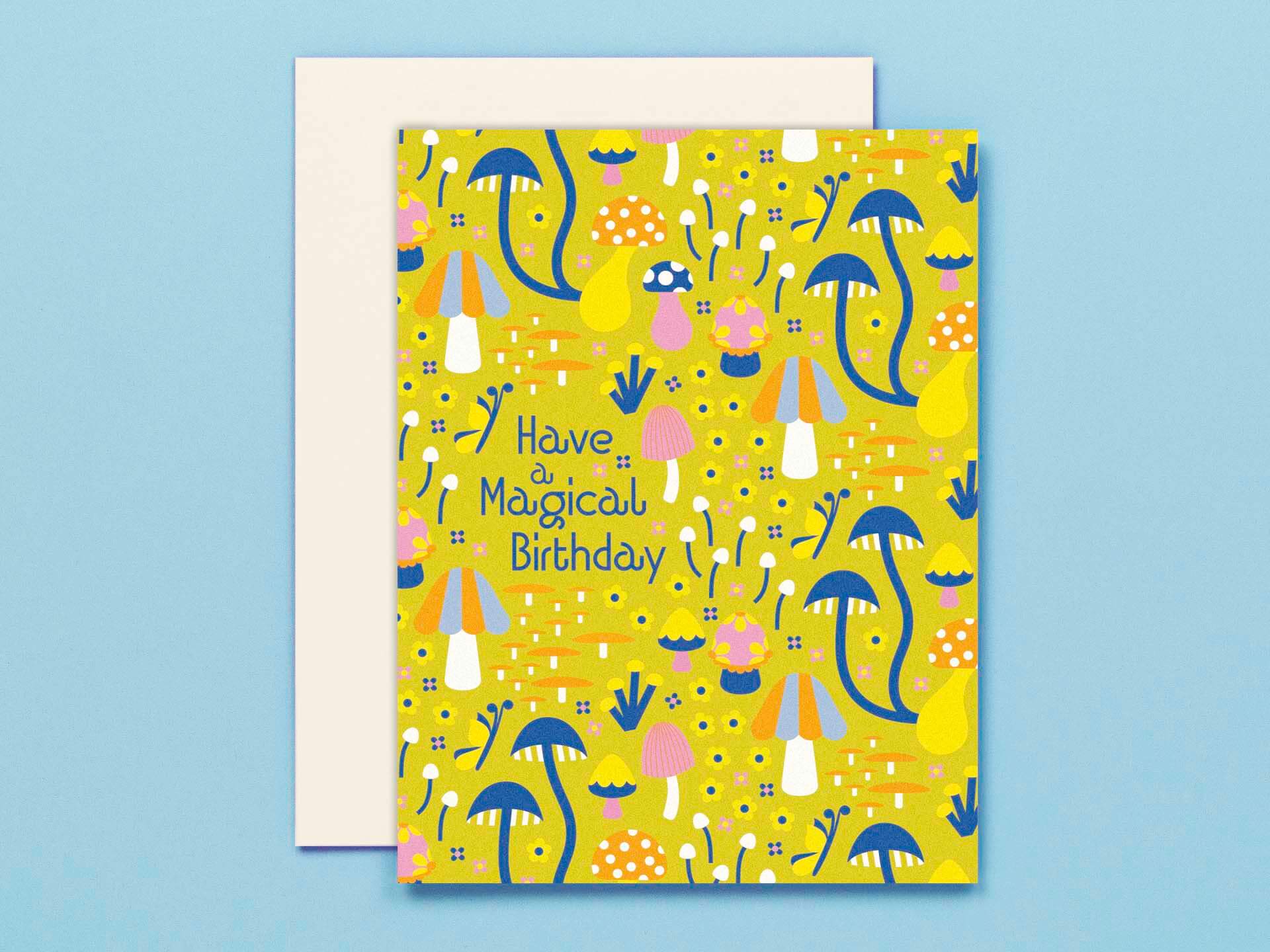 Magical Mushrooms Birthday Card