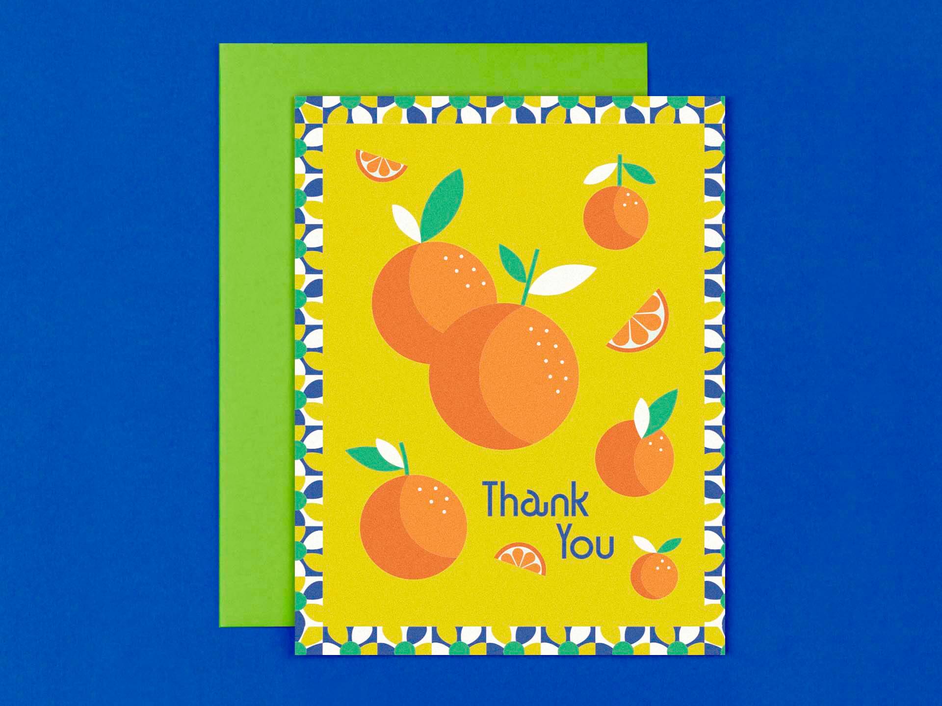 Oranges Thank You Card