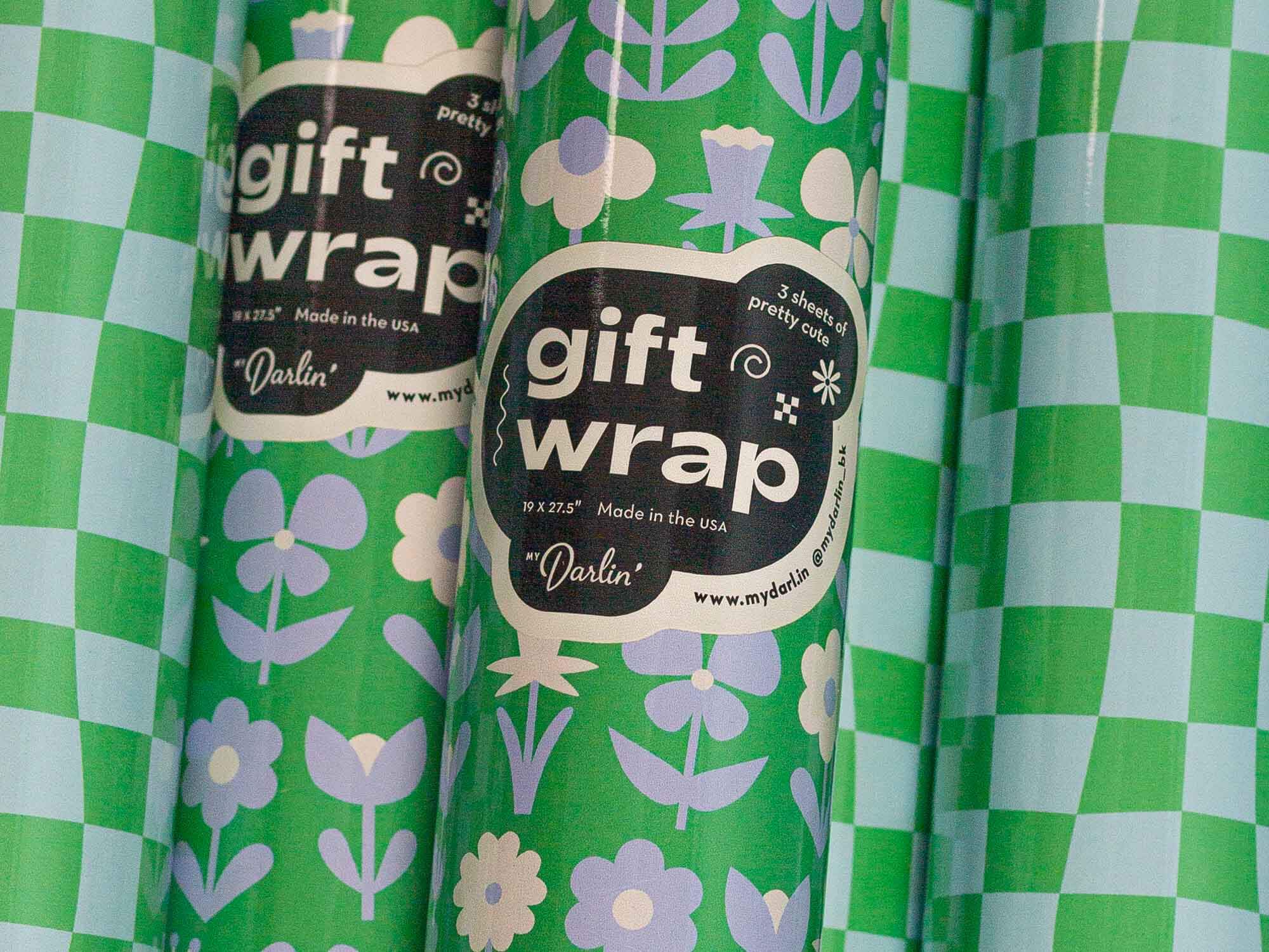 Flower Friends (Green) Wrapping Paper