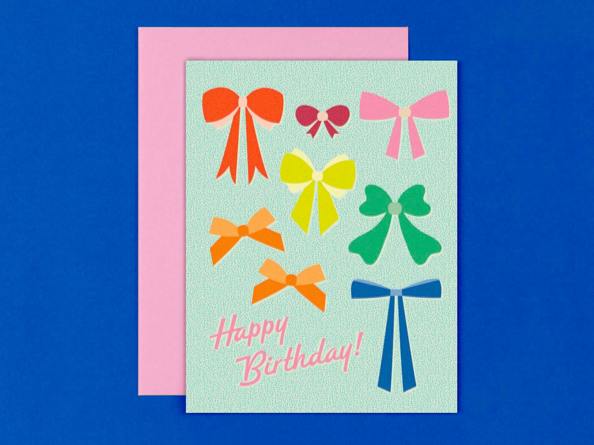 Birthday Bows • Colorful Bows Birthday Card