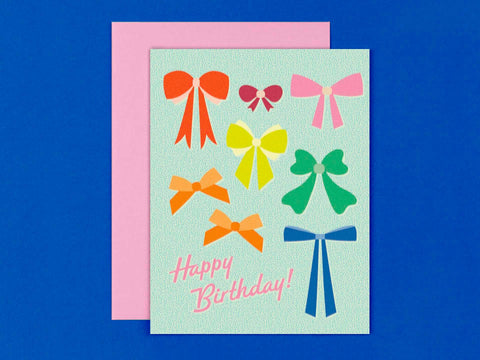 Birthday Bows • Colorful Bows Birthday Card