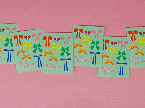 Birthday Bows • Colorful Bows Birthday Card