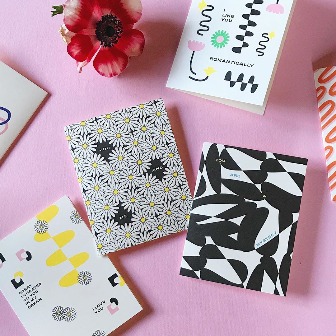 Abstract floral love card and anniversary cards. Designed in Brooklyn, Made in USA by My Darlin' @mydarlin_bk