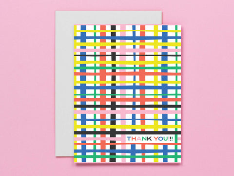 Rainbow Weave Thank You Card