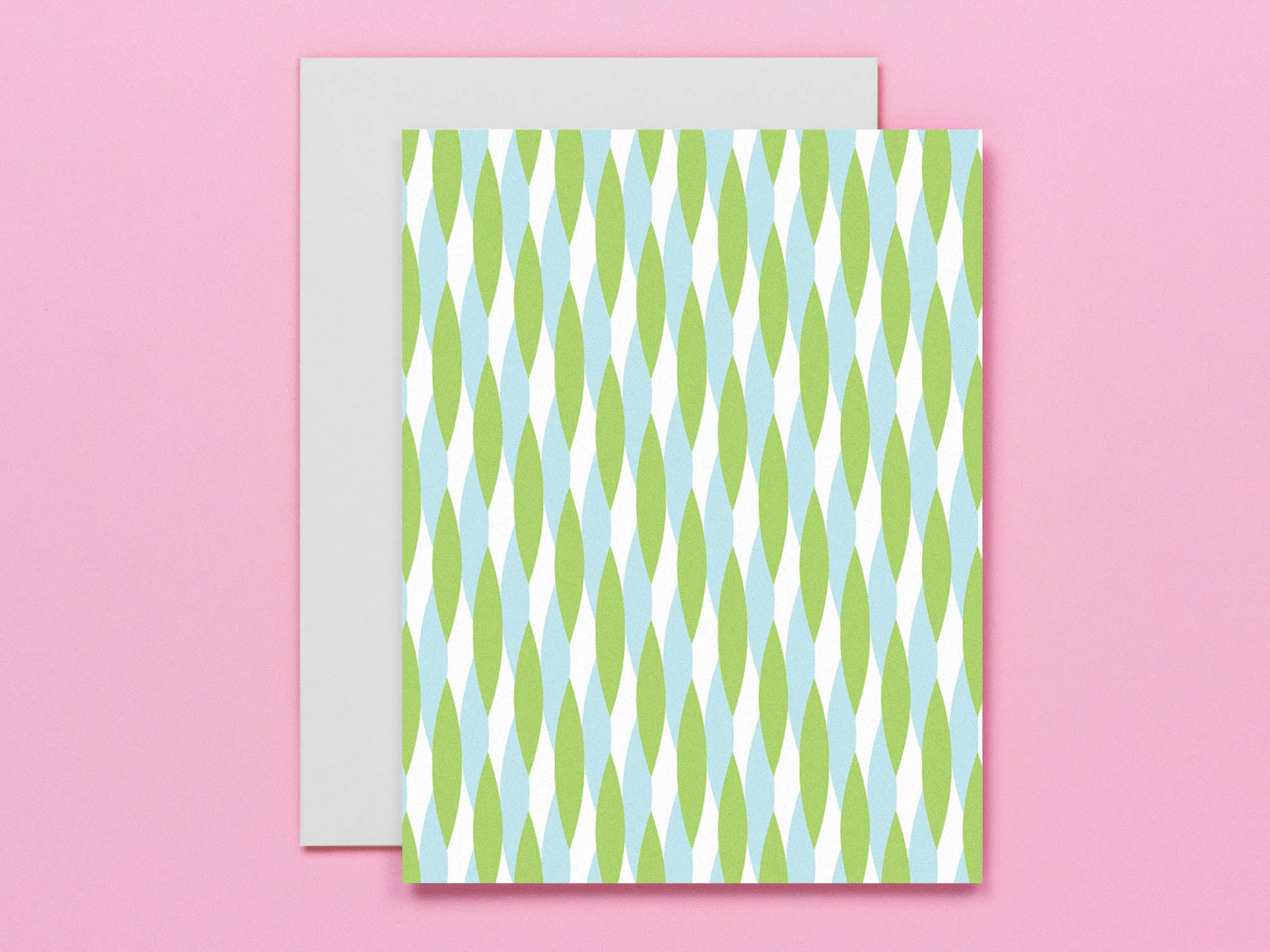 Mod abstract twisted rope blank pattern cards, all occasions greeting card. Made in USA by @mydarlin_bk