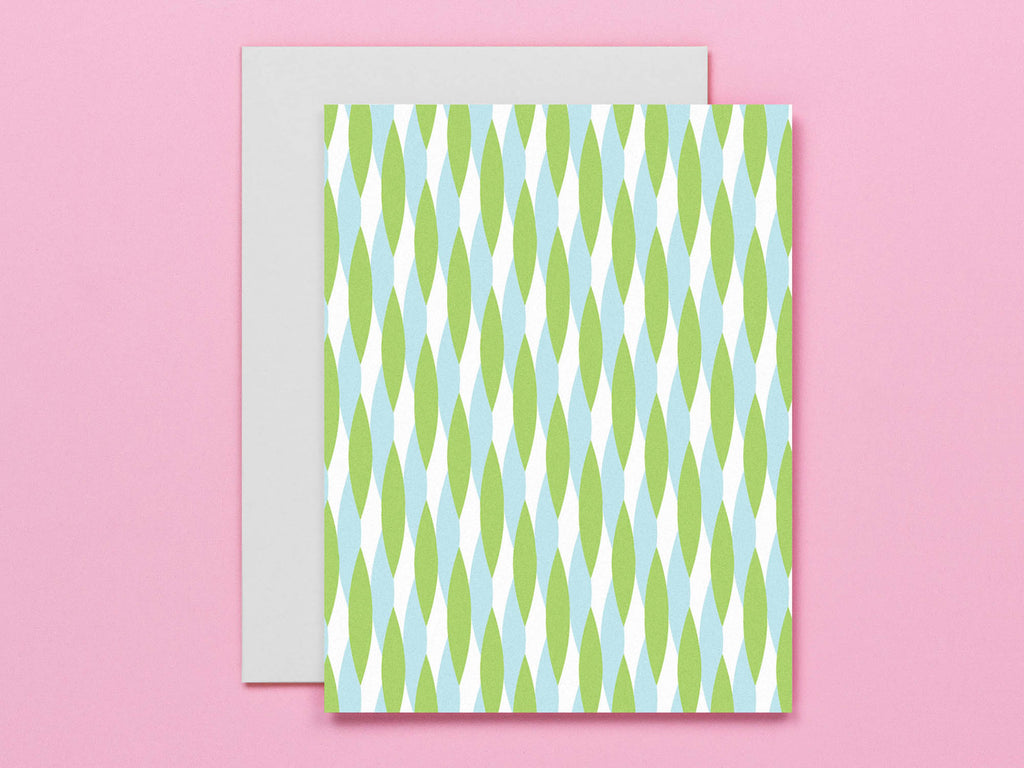 Mod abstract twisted rope blank pattern cards, all occasions greeting card. Made in USA by @mydarlin_bk