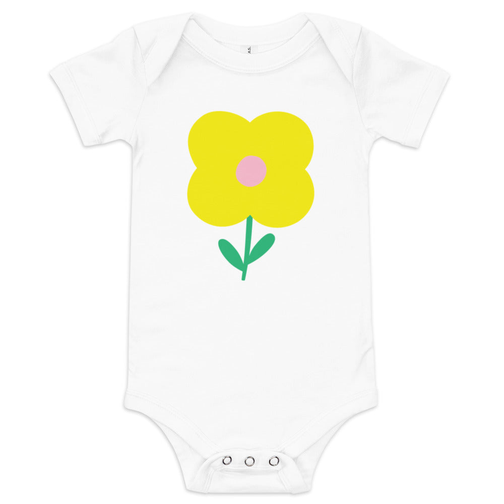 Buttercup Flower Short Sleeve Baby Onesie