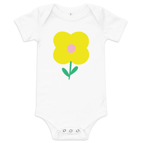 Buttercup Flower Short Sleeve Baby Onesie