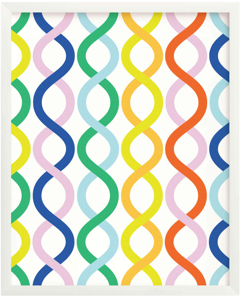 "Rainbow Spirals" colorful, graphic spiral archival giclée art print. Made in USA by My Darlin' @mydarlin_bk