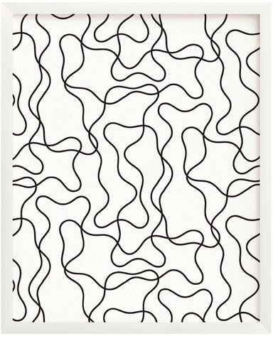 Magic Squiggle, White Art Print