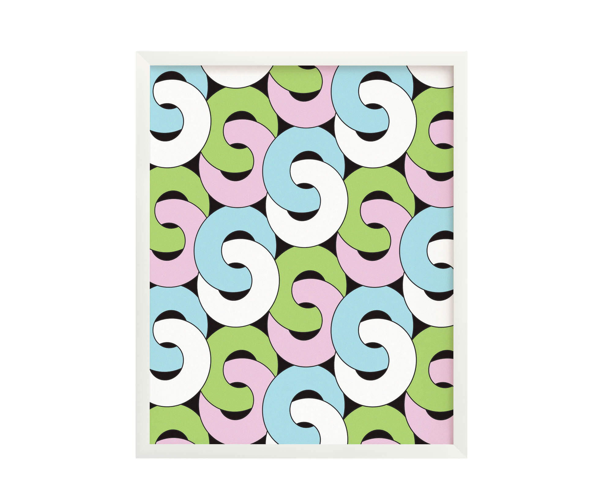 Mod linked rings archival giclée graphic art print. Made in USA by My Darlin' @mydarlin_bk