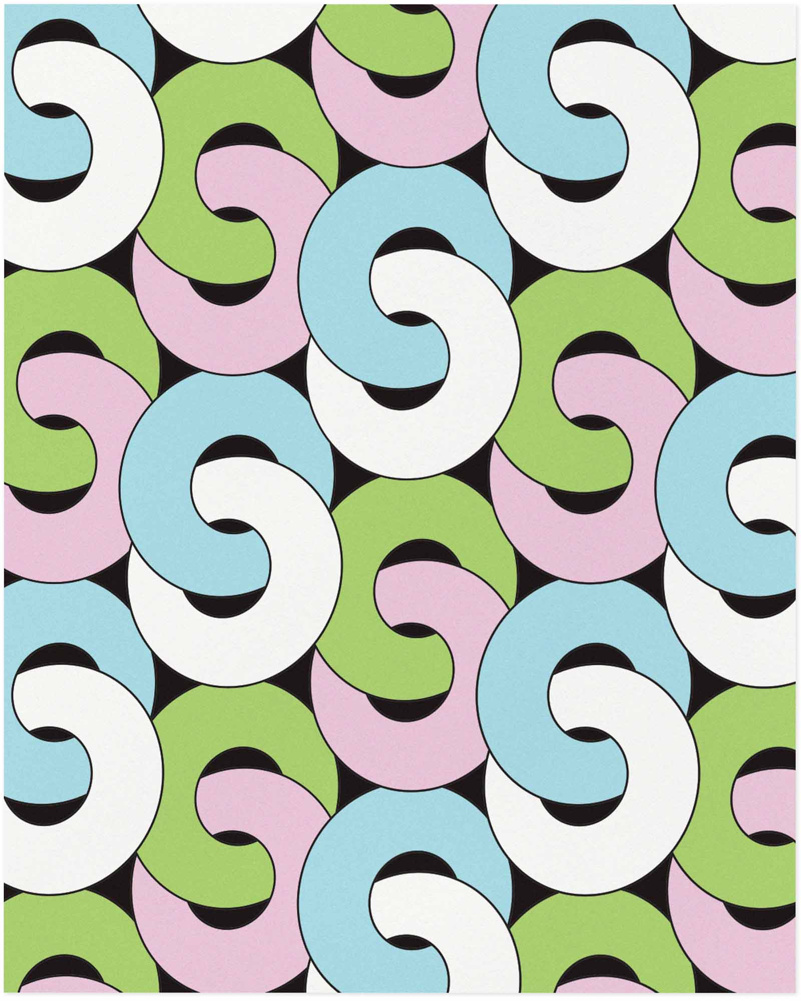 Mod linked rings archival giclée graphic art print. Made in USA by My Darlin' @mydarlin_bk