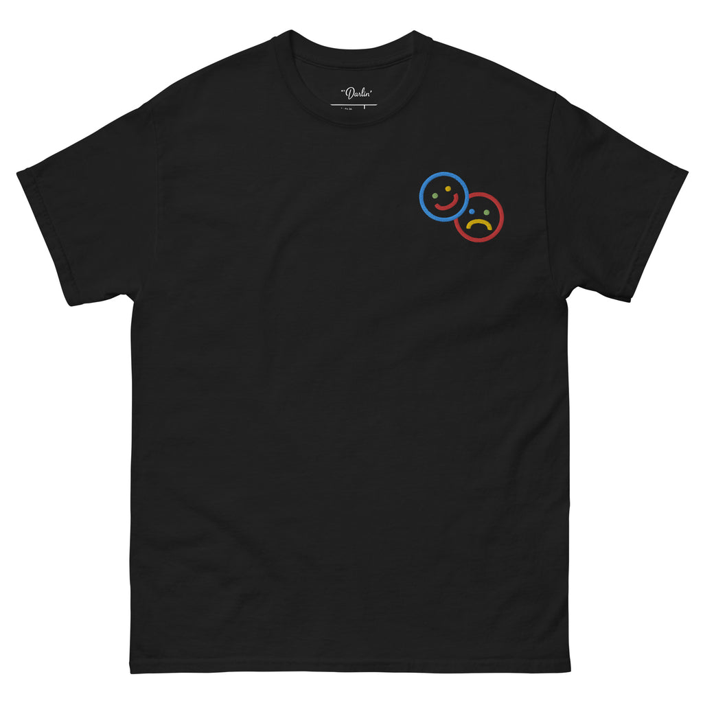 All Mixed Up Colorblock Smileys Embroidered Tee