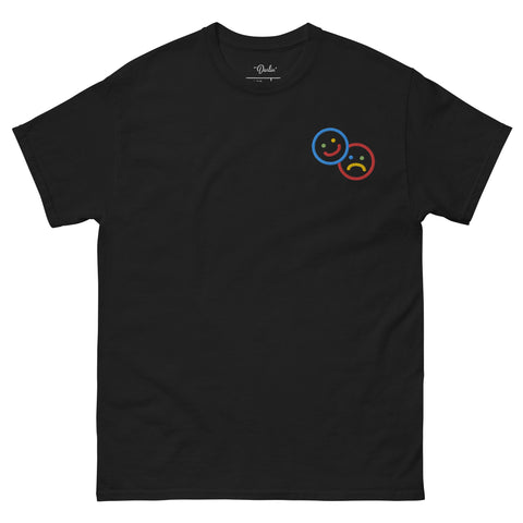 All Mixed Up Colorblock Smileys Embroidered Tee