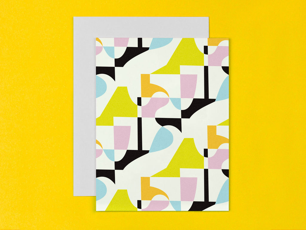 Abstract Pattern Blank Card. Made in USA by My Darlin' @mydarlin_bk