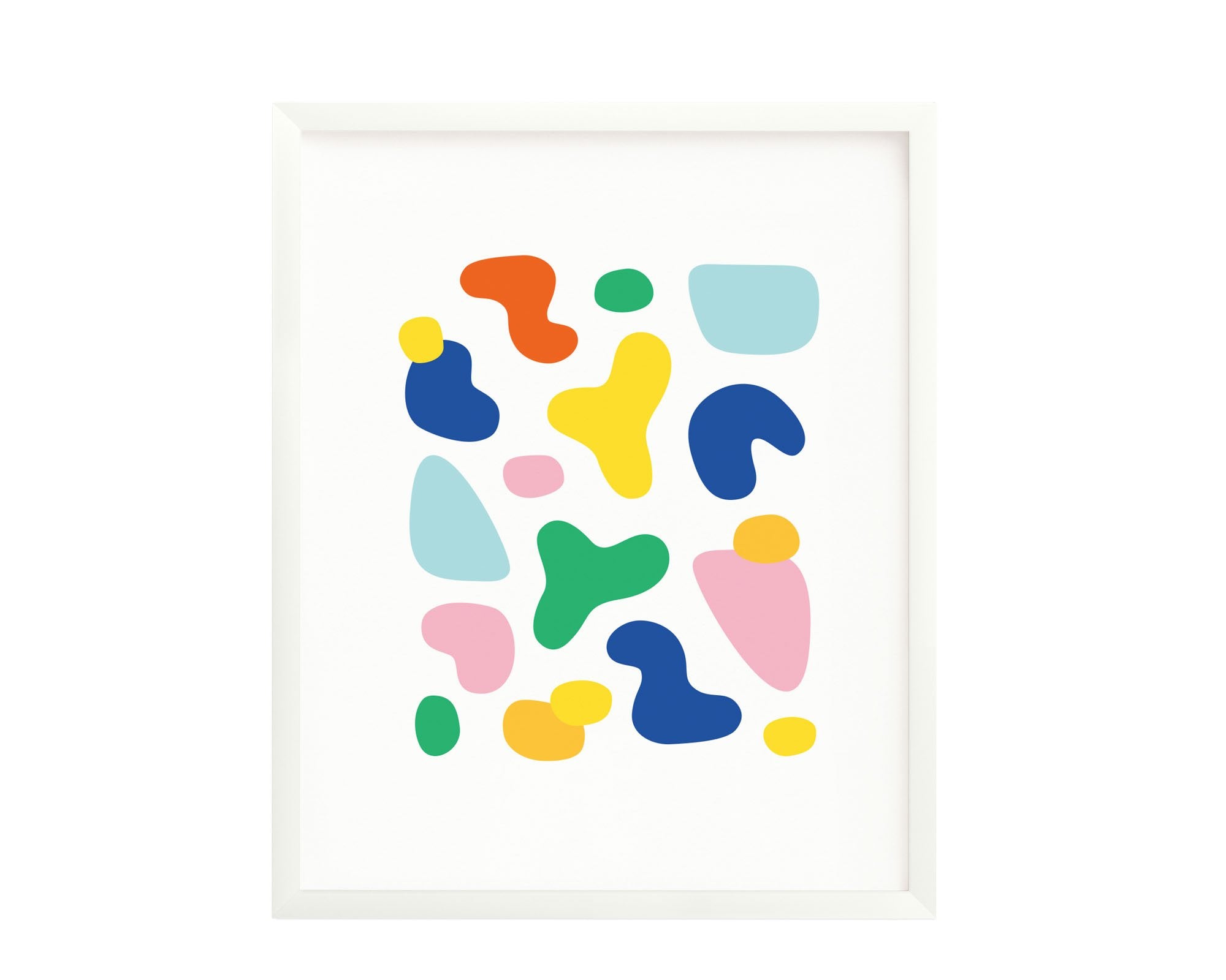 "Noki" abstract floating shapes archival giclée art print. Made in USA by My Darlin' @mydarlin_bk