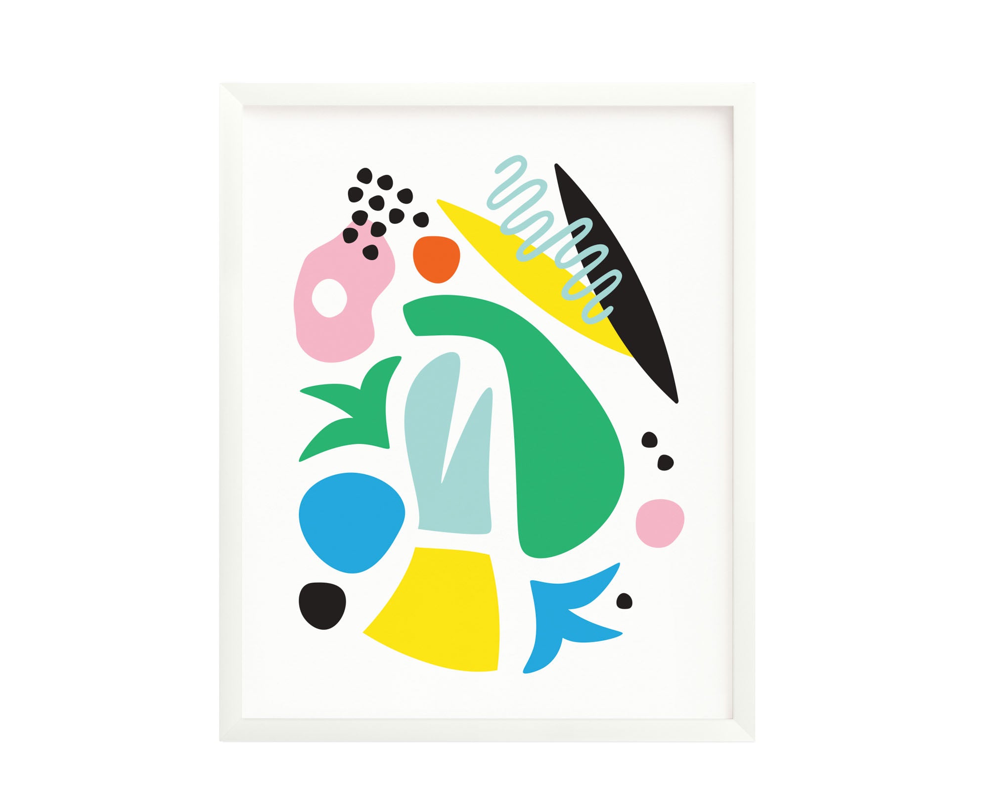 "Pool Party" Matisse inspired abstract shapes composition archival giclée art print. Made in USA by My Darlin' @mydarlin_bk