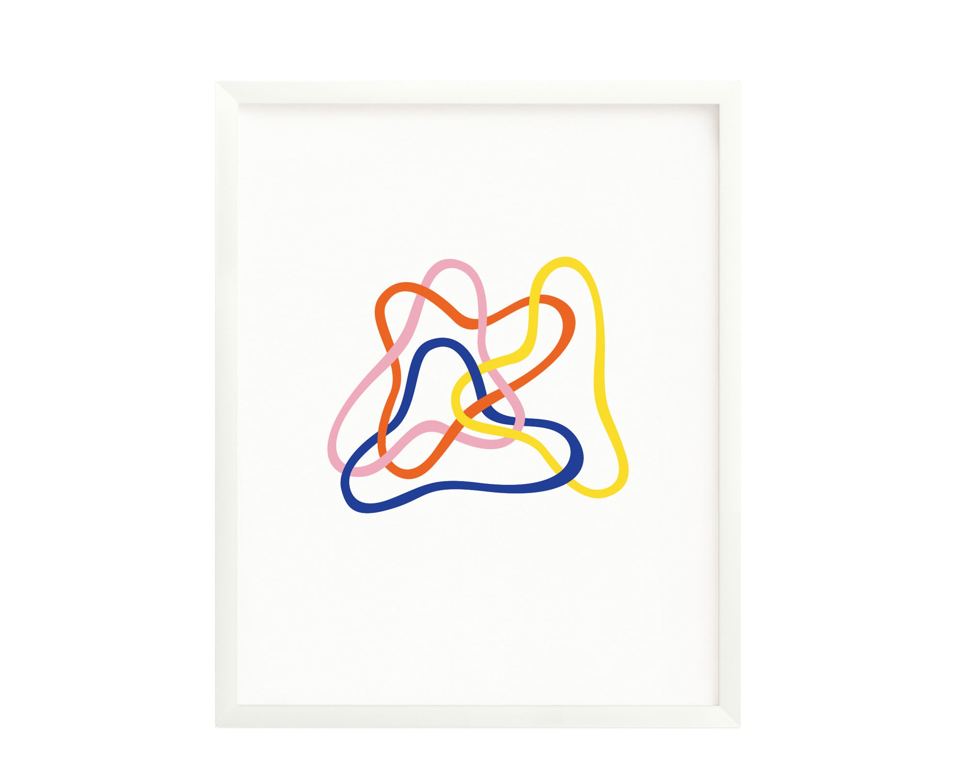 "Tangled" graphic interwoven squiggle archival giclée art print. Made in USA by My Darlin' @mydarlin_bk