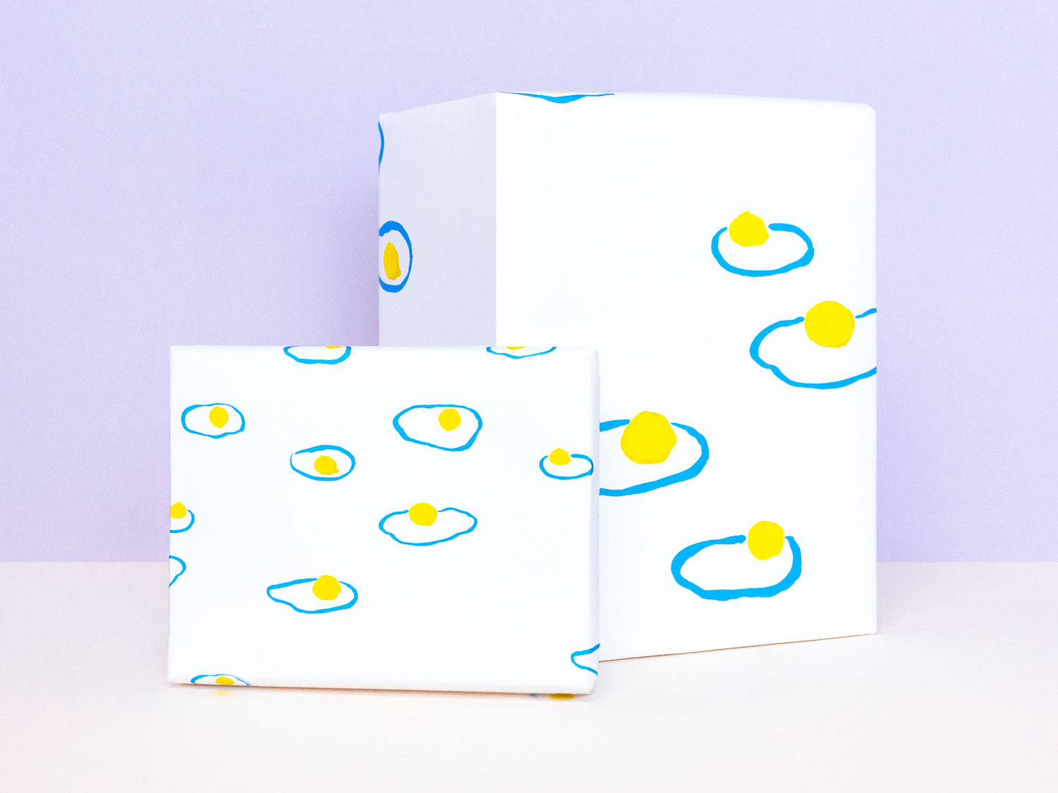 Gouache illustrated floating eggs gift wrapping sheets by My Darlin' | www.mydarl.in