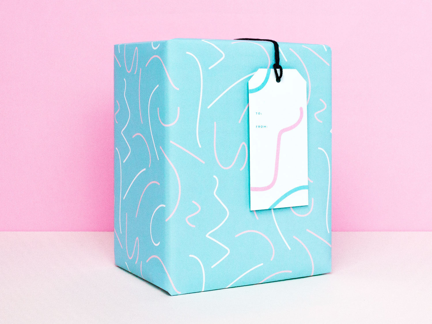 Pastel party squiggles gift wrapping sheets by My Darlin' | www.mydarl.in