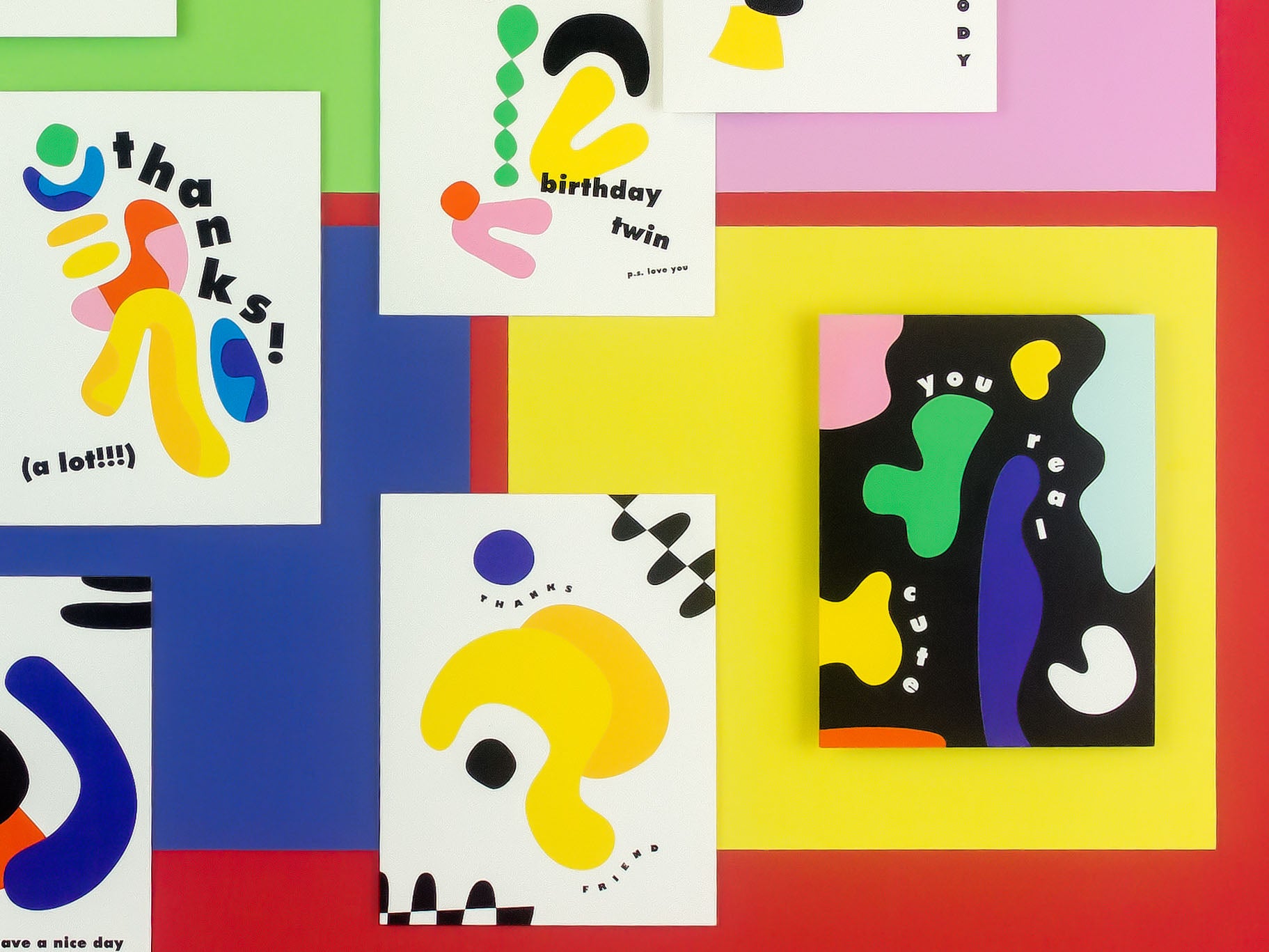 You Real Cute abstract shapes love card or baby card by My Darlin' @mydarlin_bk