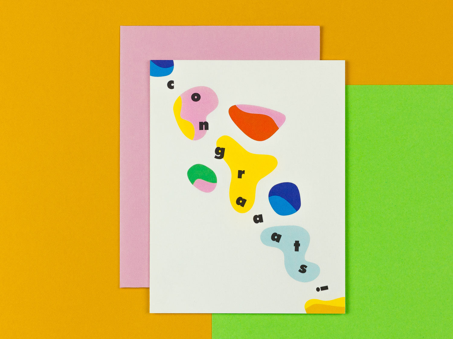 Congrats card with colorful abstract shapes by My Darlin' @mydarlin_bk