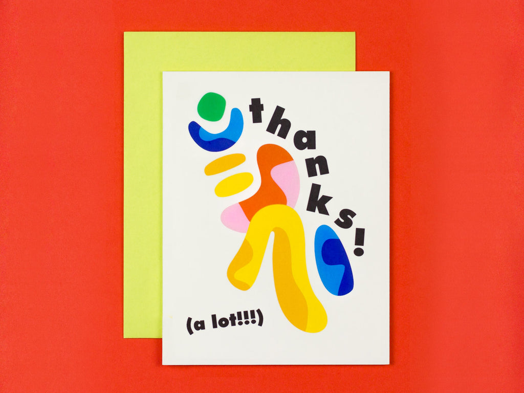 Thanks (A lot!!!) Thank You Card with colorful abstract shapes by My Darlin' @mydarlin_bk