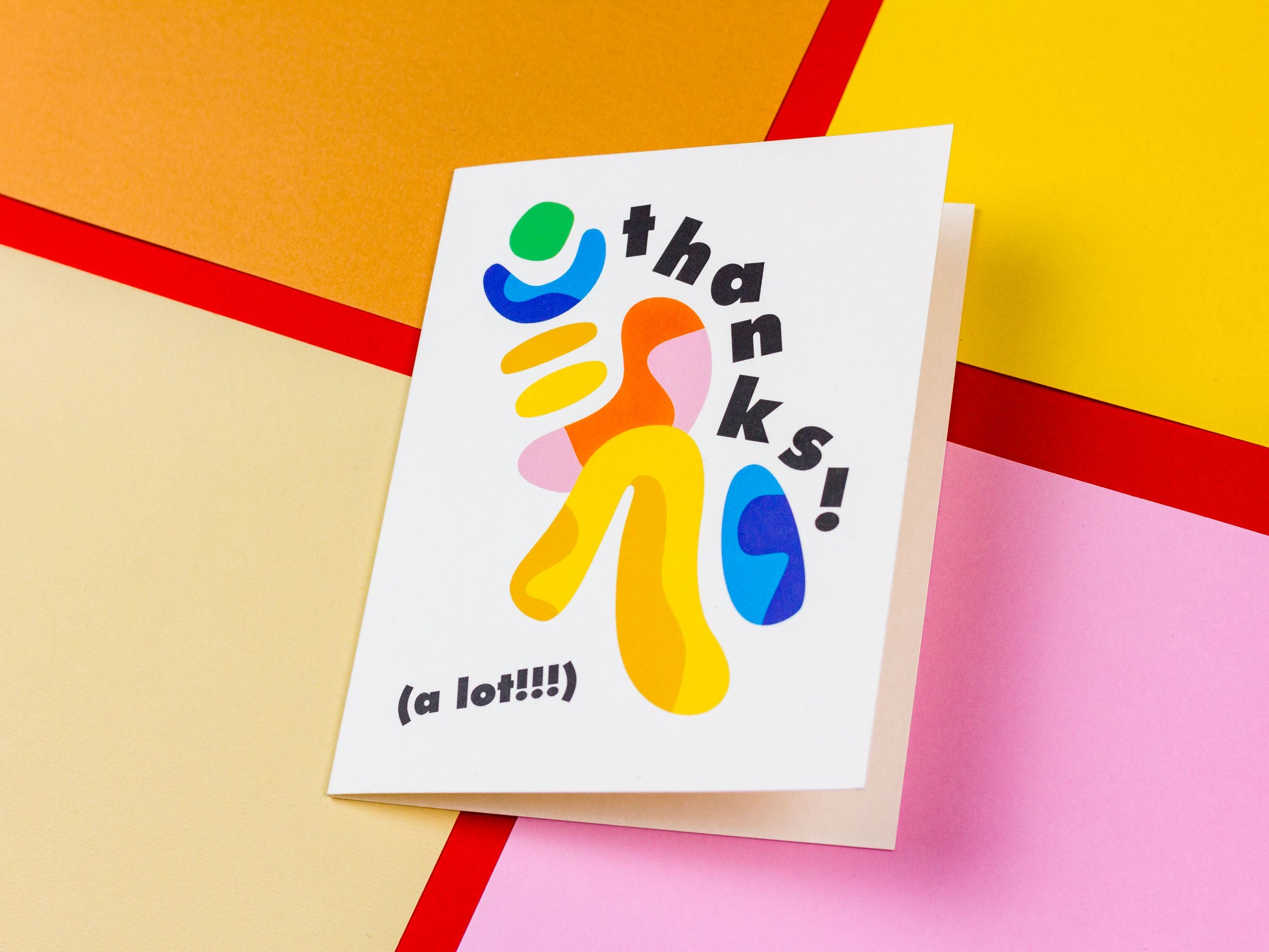 Thanks (A lot!!!) Thank You Card with colorful abstract shapes by My Darlin' @mydarlin_bk