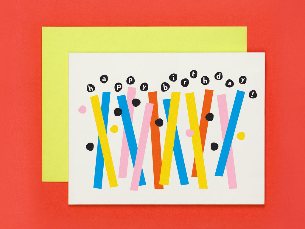Birthday Card with colorful abstract birthday candles by My Darlin' @mydarlin_bk