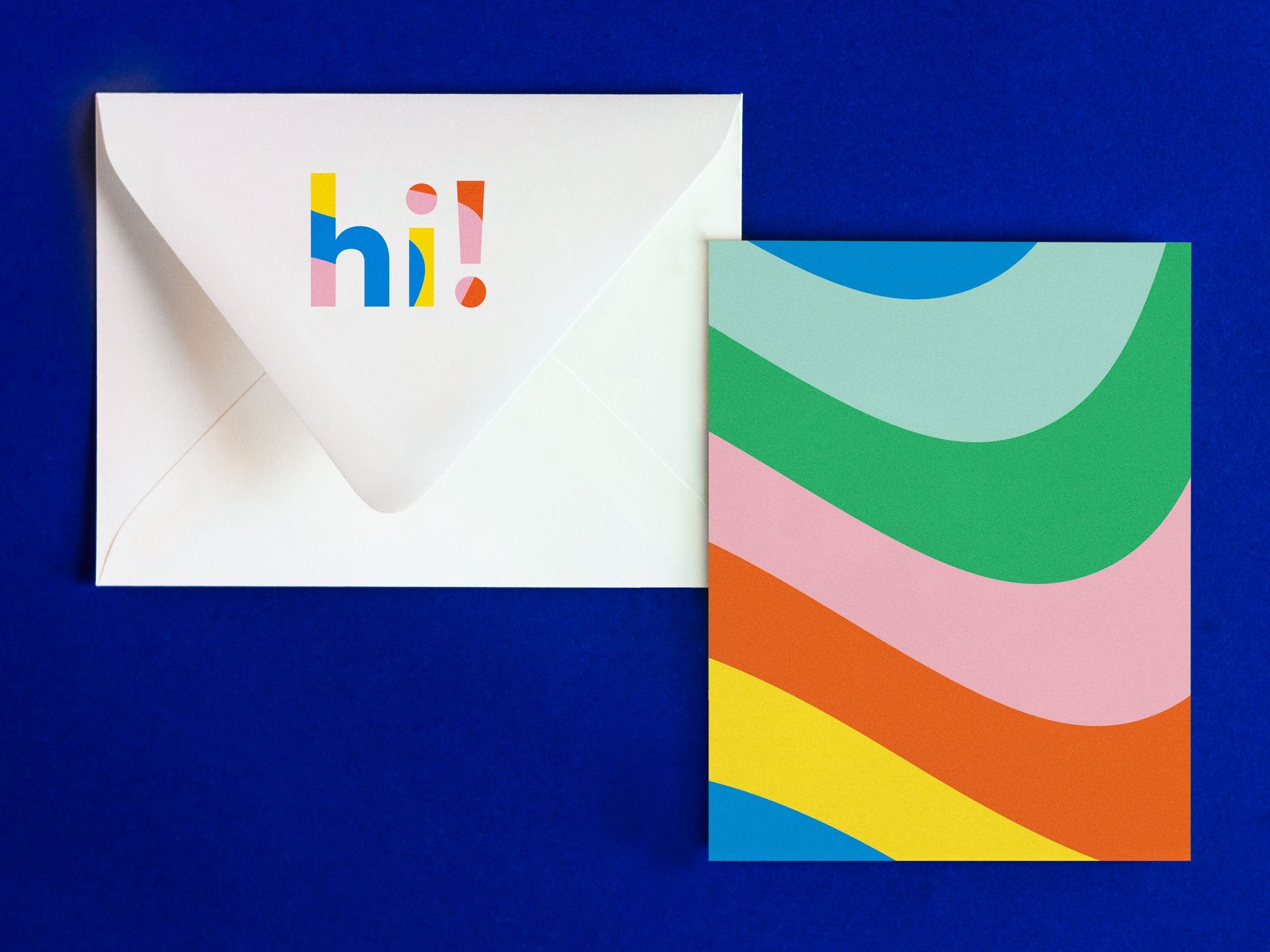 Hi Notevelope, fun hello or just because card. Blank pattern card with printed envelope • Notevelopes: The Note is on the Envelope by @mydarlin_bk