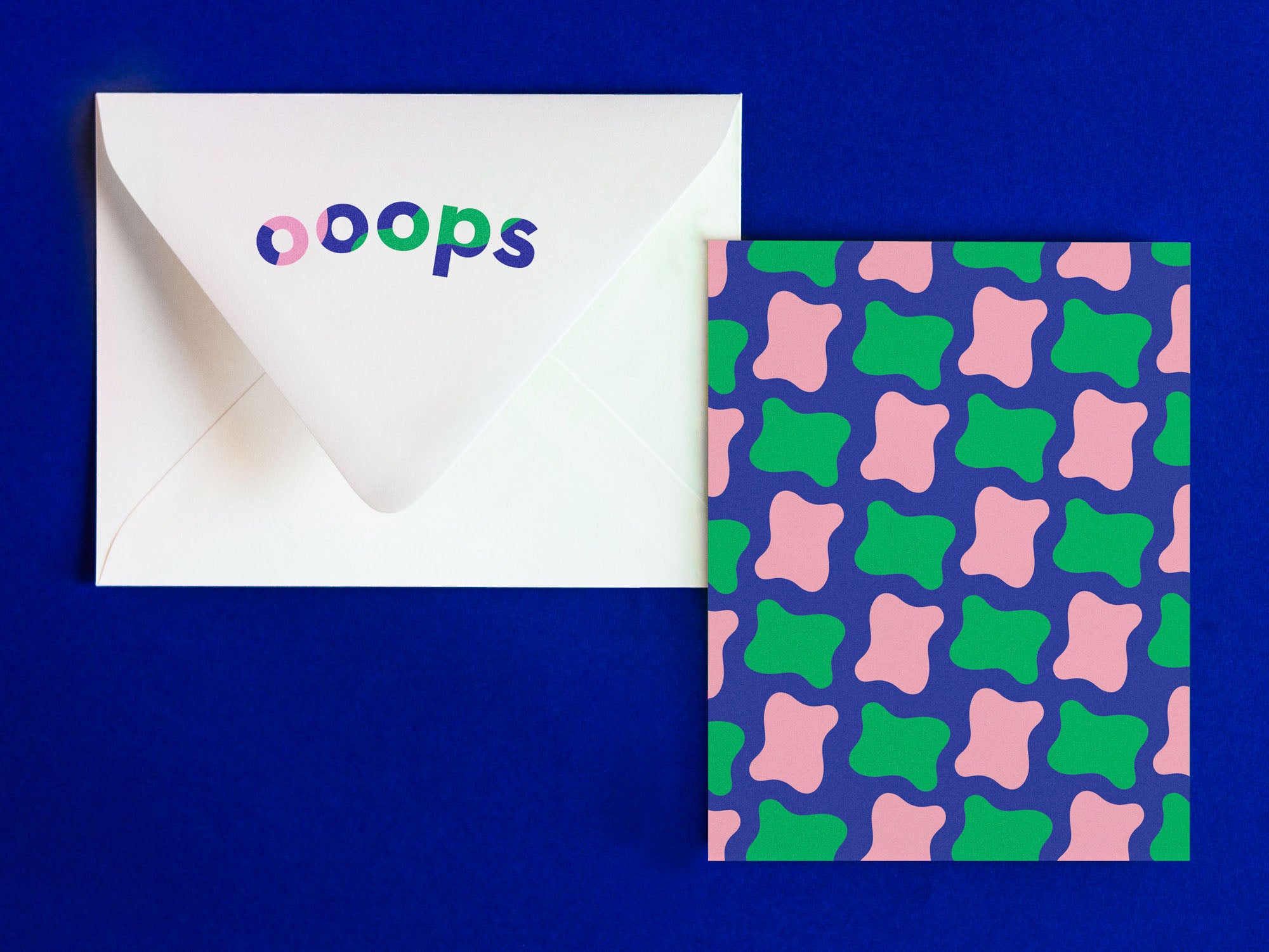 Ooops Notevelope, funny sorry card. Blank pattern card with printed envelope • Notevelopes: The Note is on the Envelope by @mydarlin_bk