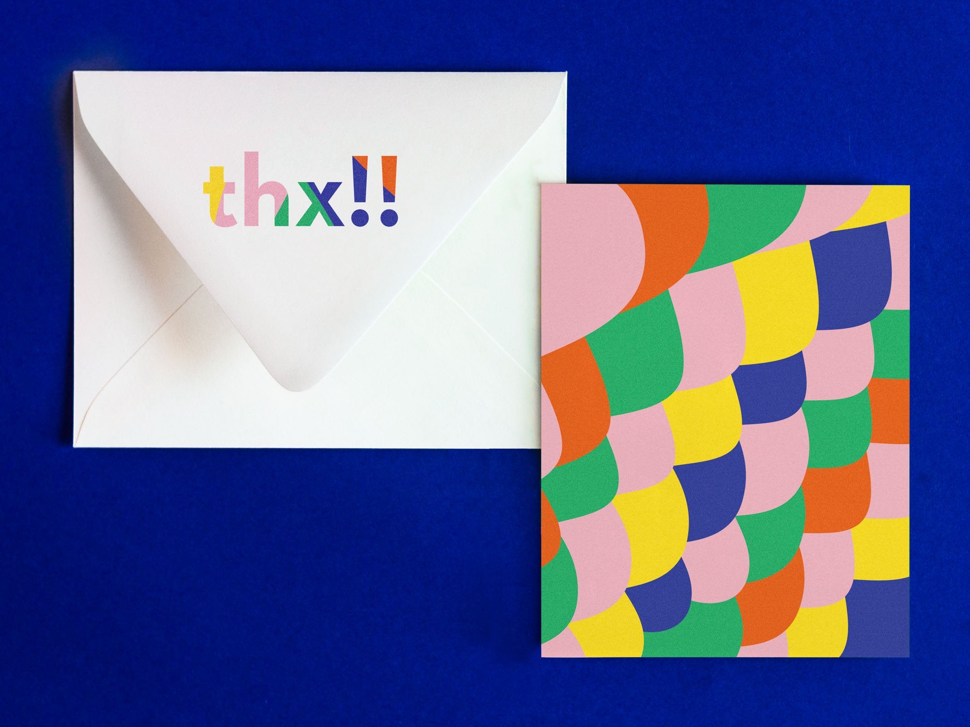 THX Notevelope, fun thank you card. Blank pattern card with printed envelope • Notevelopes: The Note is on the Envelope by @mydarlin_bk