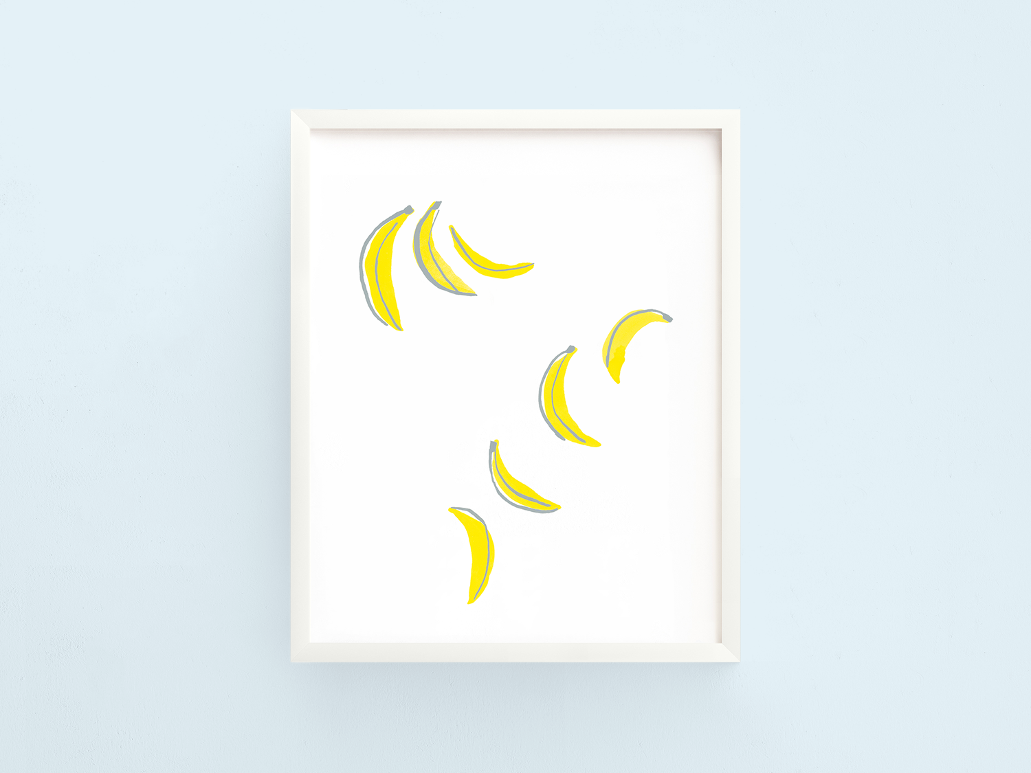 Floating Bananas Art Print