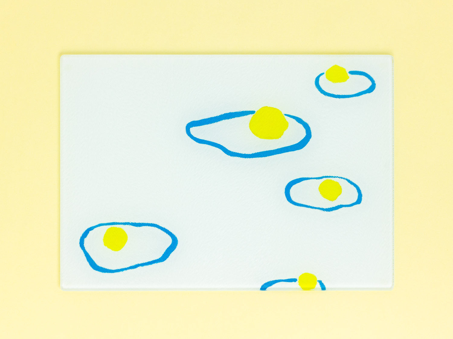 Floating Eggs Tempered Glass Cutting Board