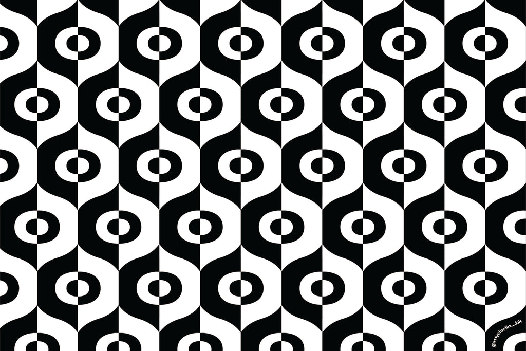 "Edie" black and white pattern free downloadable device wallpaper by @mydarlin_bk