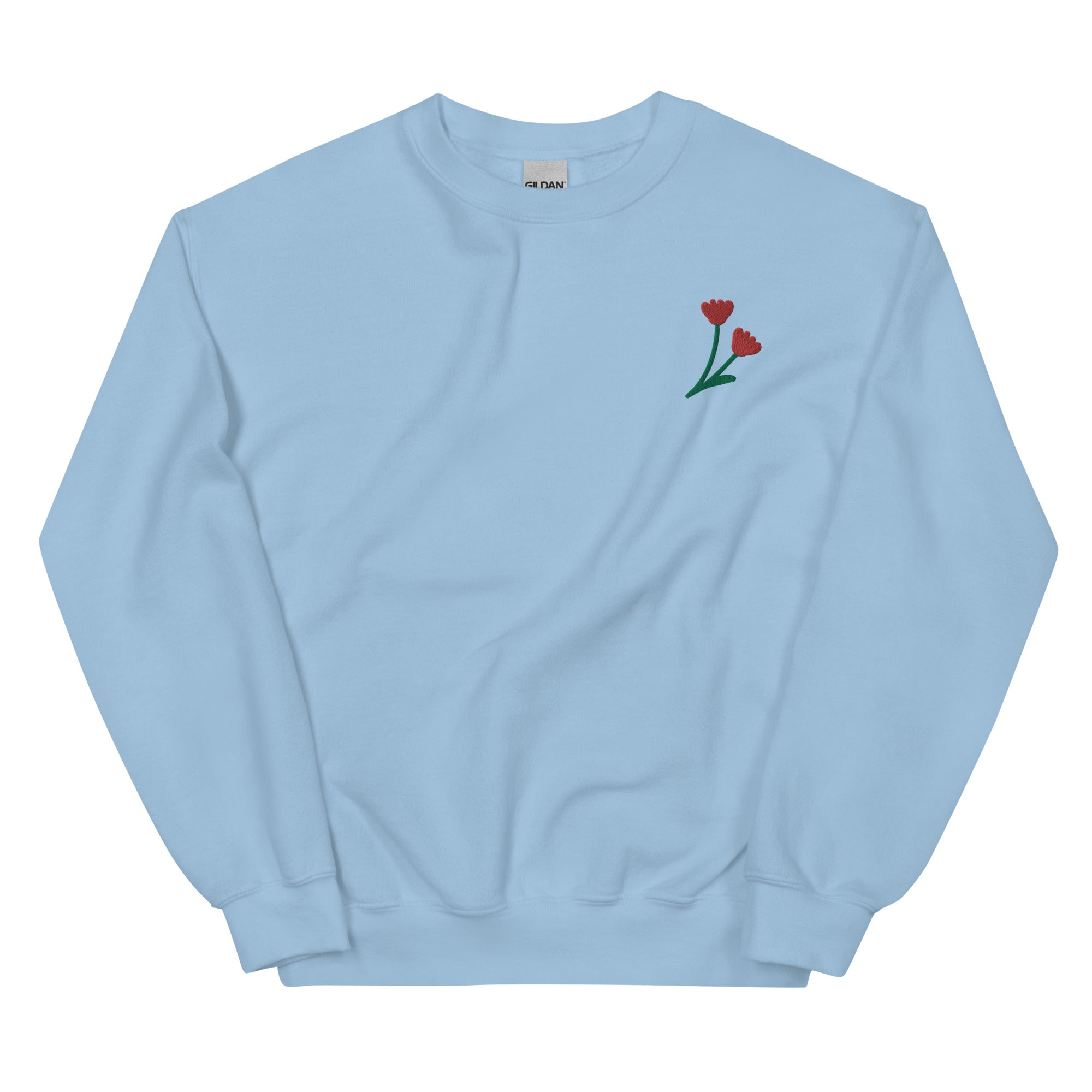 Happy Together Embroidered Flower Sweatshirt