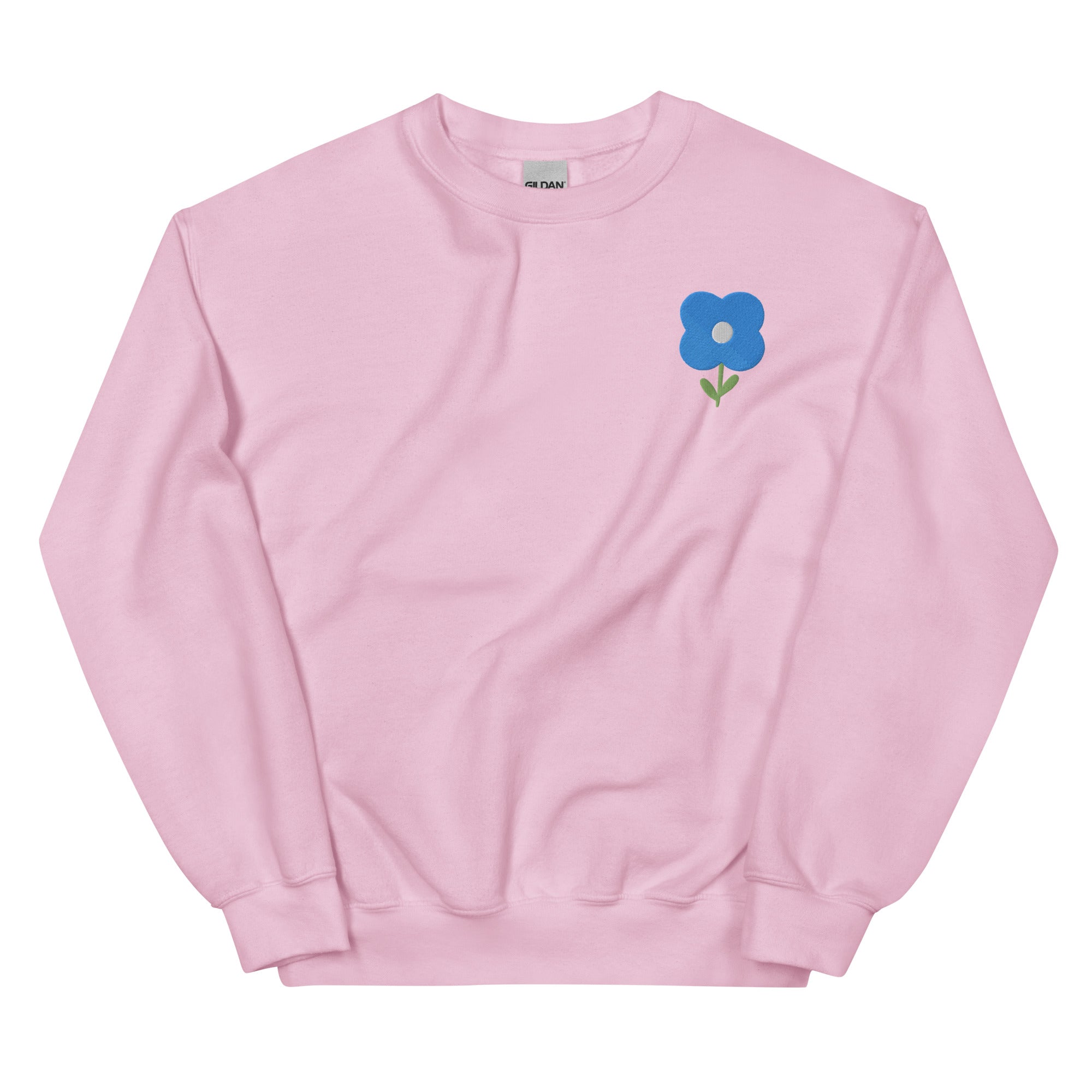 Blue Buttercup Embroidered Sweatshirt